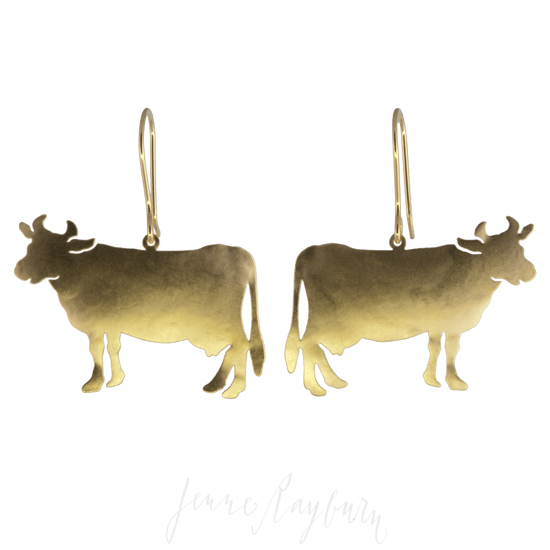 Unique artisan handcrafted Cow jewelry | Jenne Rayburn