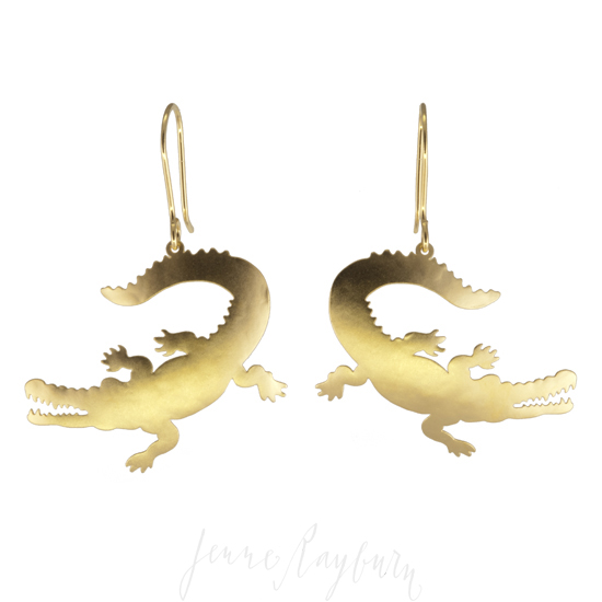 Unique artisan handcrafted Crocodile jewelry | Jenne Rayburn