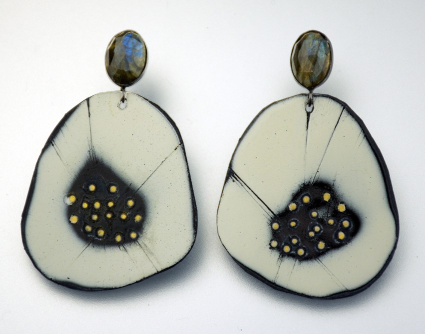 Enamel-Steel-Earrings-Labradorite-Jenne Rayburn