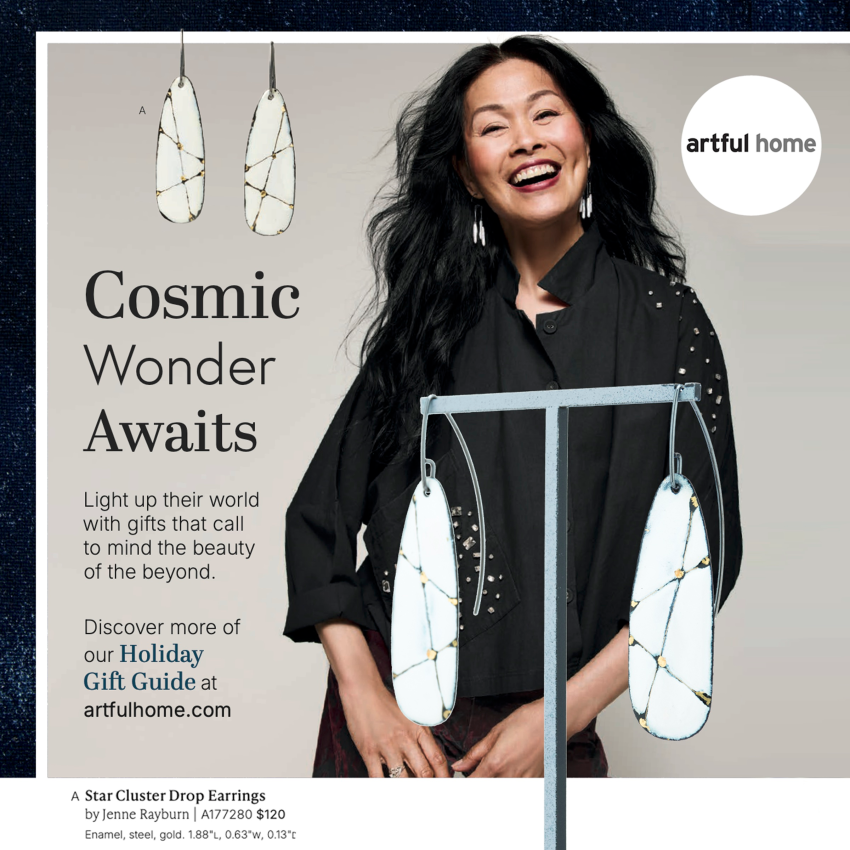 Jenne Rayburn's Star Cluster Earrings are part of the Artful Home November catalog