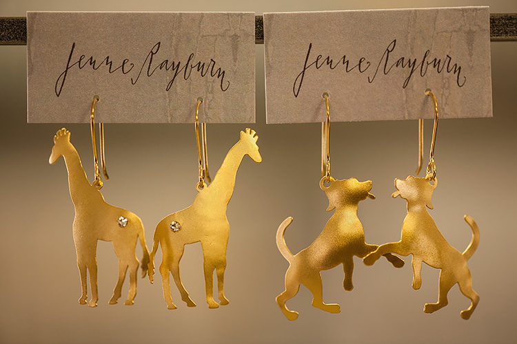 handcrafted_giraffe_dog_earrings_jenne rayburn