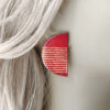 Rayburn_Jenne_Red Enamel Multi Layered Doodle Post Earrings