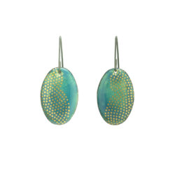 blue-green-enamel-oval-earrings-Jenne Rayburn