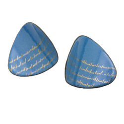 blue-enamel-triangle-earrings-Jenne Rayburn