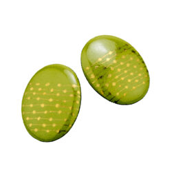 chartreuse-enamel-oval-earrings-Jenne Rayburn