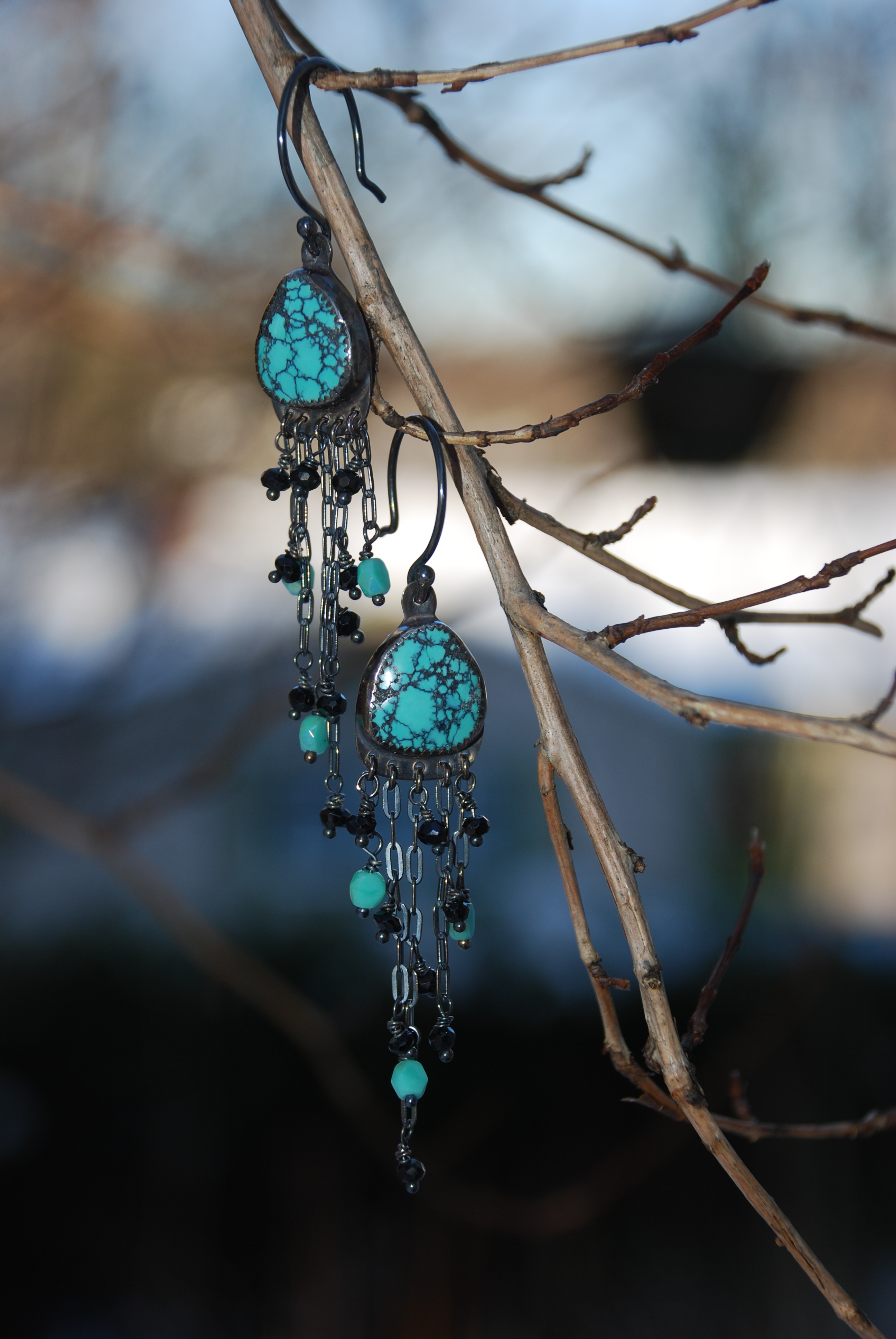 Turquoise Dangle Earrings By Jenne Rayburn
