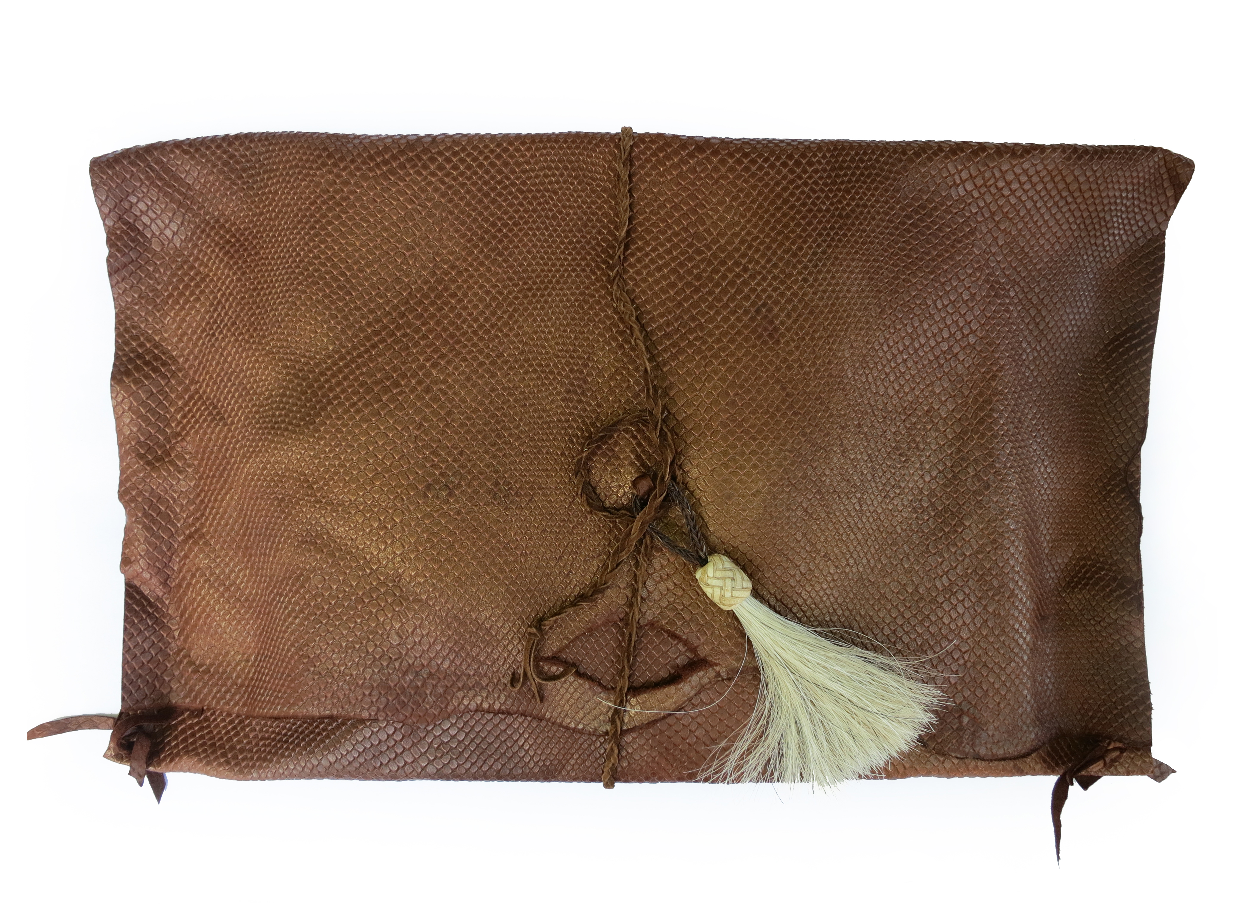 Handcrafted Metallic Leather Clutch by Jenne Rayburn