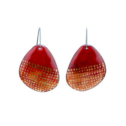 red-enamel-abstract-dot-drop-earrings-Jenne Rayburn