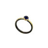 ring--gemstone-sapphire-gold-silver-hammered-Jenne Rayburn