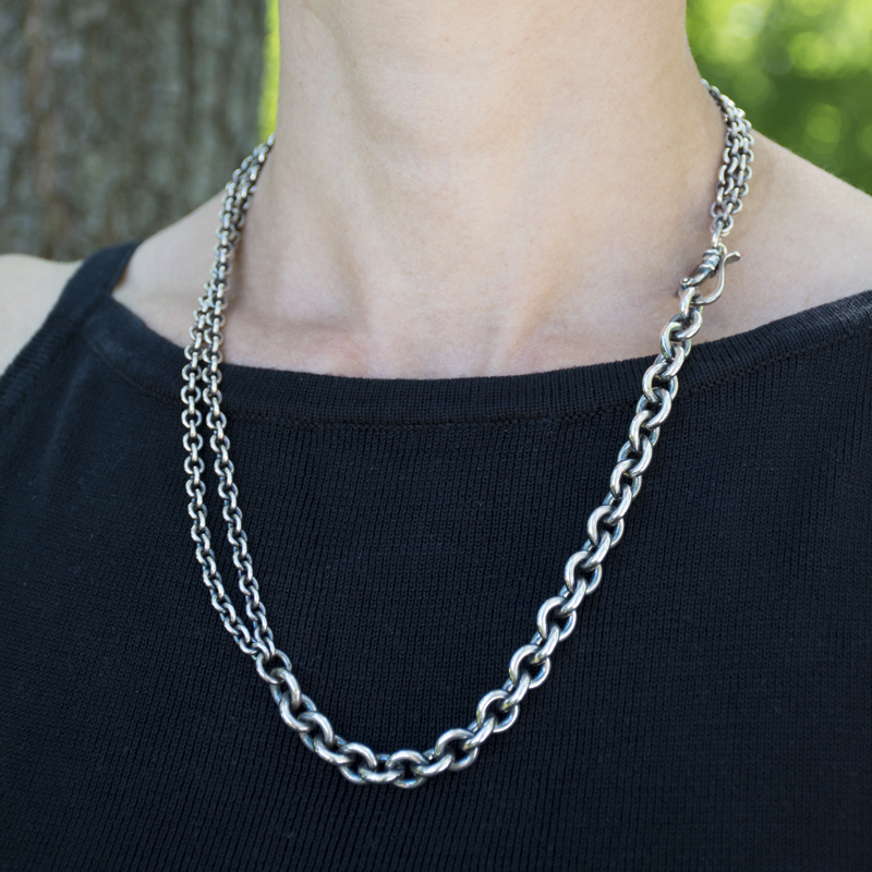 Silver Chain Wrap Bracelet - Sterling Modern Jewelry
