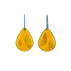 yellow-amber-enamel-teardop-earrings-Jenne Rayburn-72070
