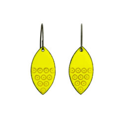 lemon-yellow-enamel-marquise-earrings-Jenne Rayburn