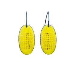 yellow-enamel-oval-earrings-Jenne Rayburn